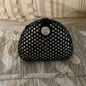 Women elegant bag, color black and silver, small size, like new.